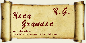 Mića Grandić vizit kartica